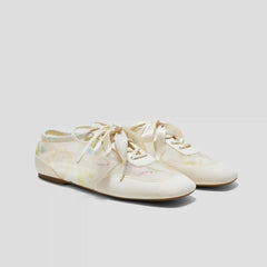 Healing Garden｜Square-Toe Lace-Up Sneakerinas (Cristina)