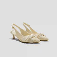 PointEase™ Bow Slingback Heels (Sanna)