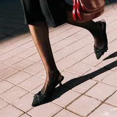 PointEase™ Bow Slingback Heels (Sanna)