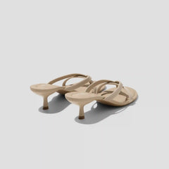 Round-Toe Kitten-Heel Sandals (Emeline)