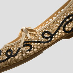 Margot Square-Toe Mesh Flats (Makayla)