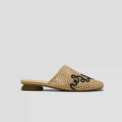Square-Toe Mesh Sandals (Maura)