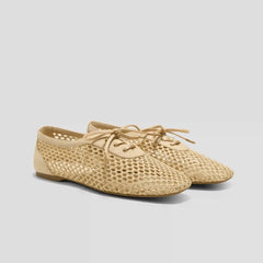 Square-Toe Mesh Flats (Carey)