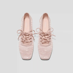 Square-Toe Lace-Up Mary Janes (Miley)