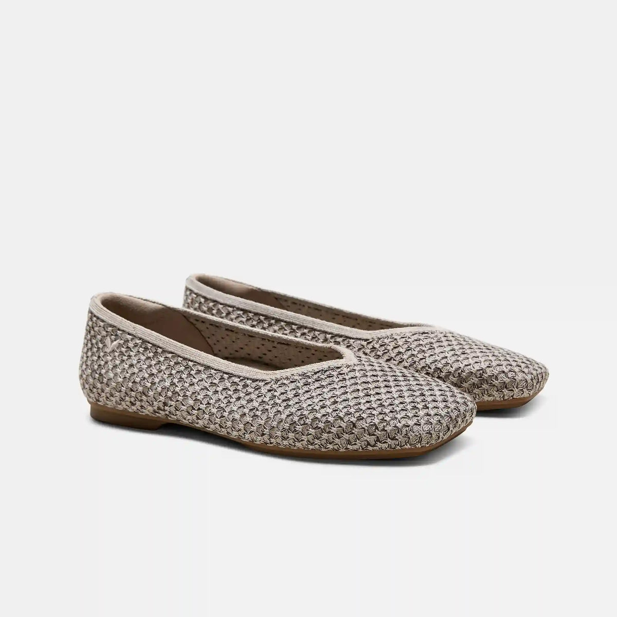 Square-Toe V-Cut Flats (Margot 3.0)