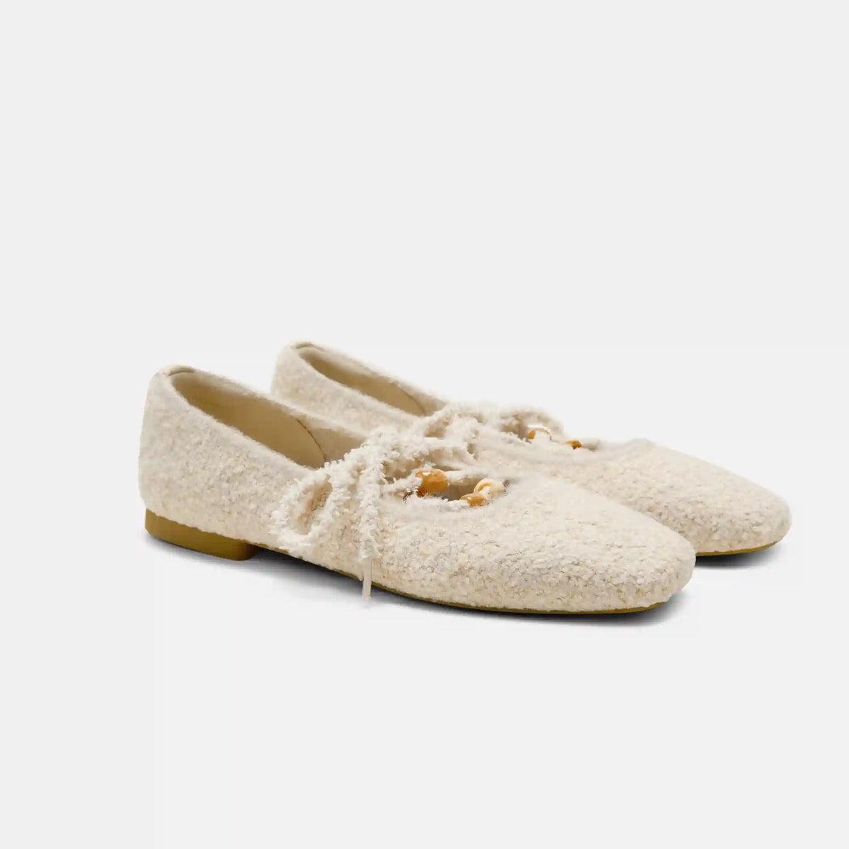 Square-Toe Lace-Up Mary Janes (Miley)