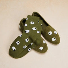 1 Pair Animal Jacquard Crew Socks (Aubrey)