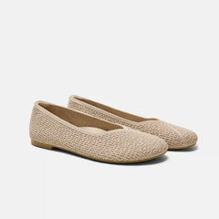 Wide Toe Knit Box Flats (Tia)