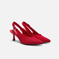 Pointed-Toe Slingback Heels (Addison)