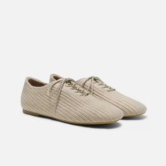 Square-Toe Derby Flats (Cheslea)