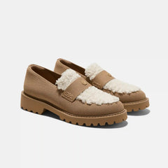 Round-Toe Chunky Heel Loafers (Franata)