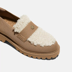 Round-Toe Chunky Heel Loafers (Franata)