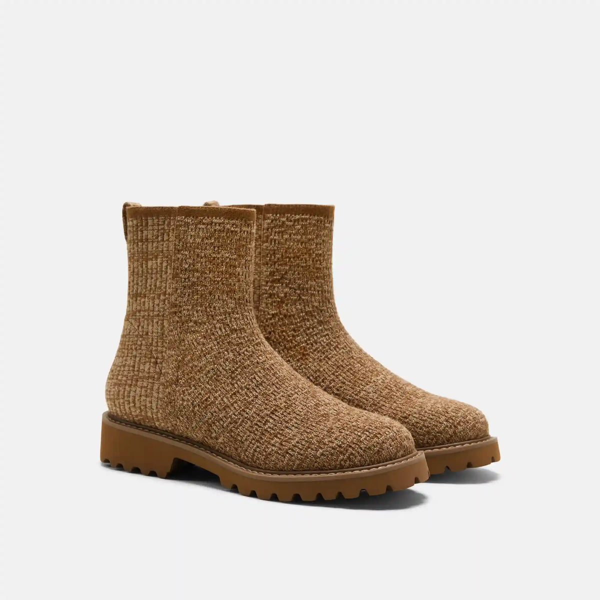 Round-Toe Wool Ankle Boots (Freja)