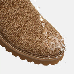 Round-Toe Wool Ankle Boots (Freja)