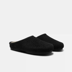 Round-Toe Clog Mules (Buna)